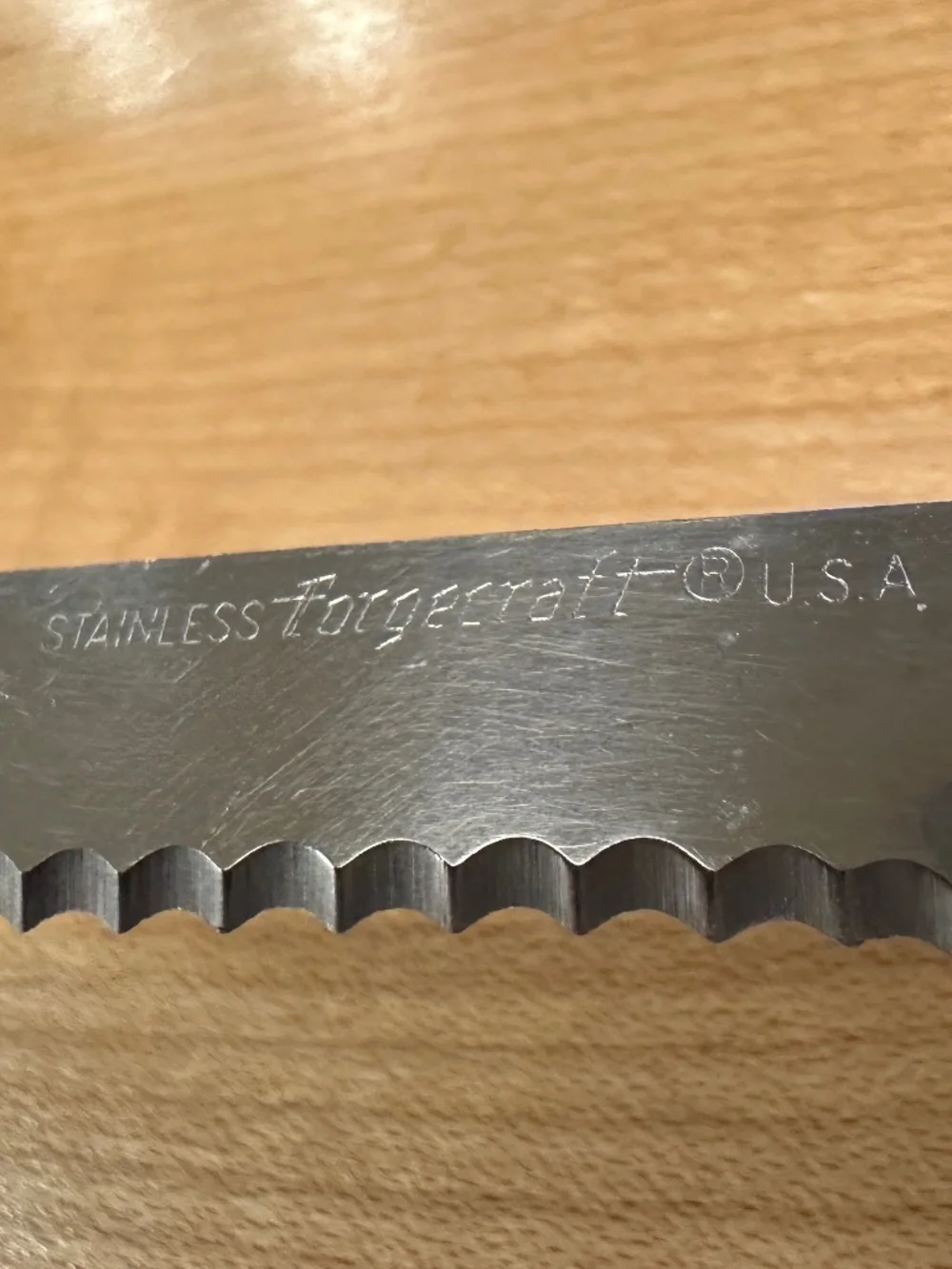 Vintage Forgecraft by Washington Forge set of (6) steak knives w/slotted holder